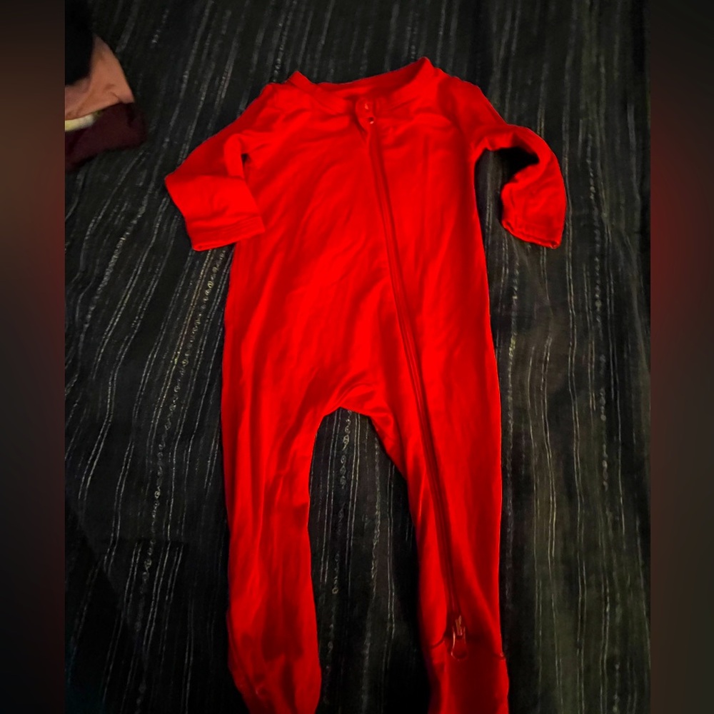 Hapiu Bamboo Red Infant Sleeper
